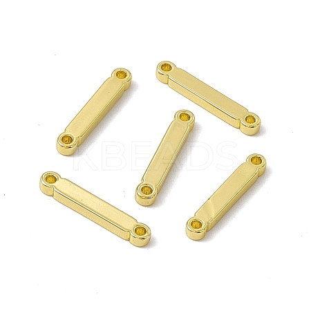 Rack Plating Brass Letter Connector Charms KK-C007-38G-I-1