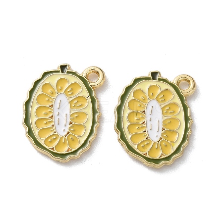 Fruit Alloy Enamel Charms PALLOY-S058-01LG-11-1