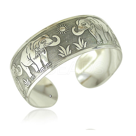 Retro & Bohemian Style Alloy Cuff Bangles for Women FS-WG4A806-09-1