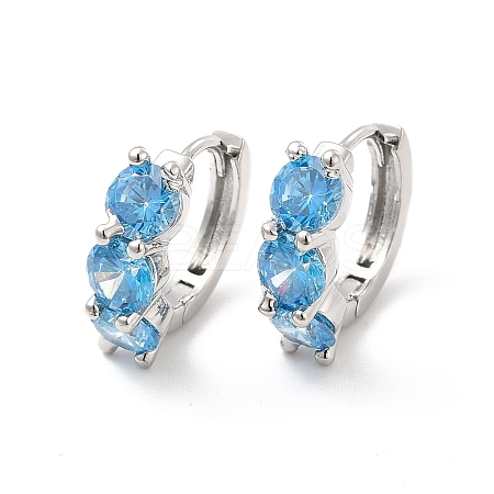 Cubic Zirconia Hoop Earrings EJEW-P213-16P-01-1