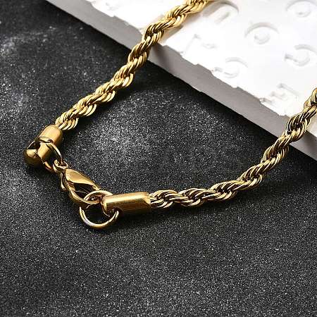304 Stainless Steel Rope Chain Necklaces NJEW-P047-40-1