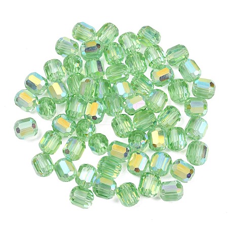 Electroplate Column Glass Beads EGLA-A043-02-HP03-1