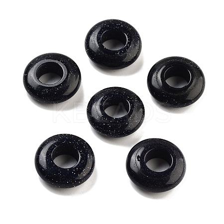 Synthetic Blue Goldstone European Beads G-C134-01C-1