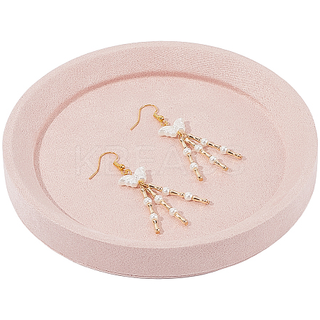 Solid Wood Covered with Velvet Jewelry Display Trays for Earrings Rings Necklaces Bracelets AJEW-WH20075-003A-1