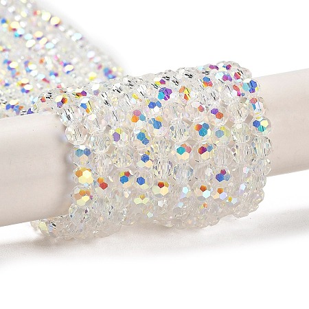 Electroplate Glass Beads Strands X-EGLA-D030-13-1