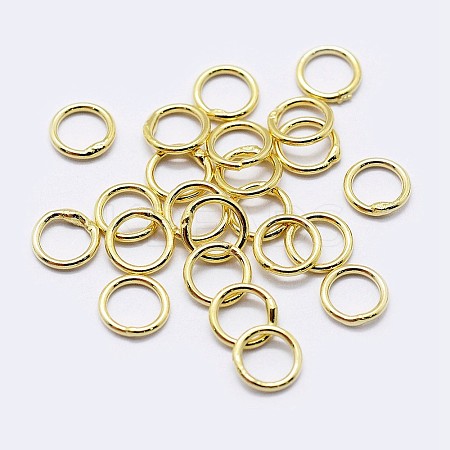 925 Sterling Silver Soldered Closed Jump Rings STER-F036-03G-0.8x4-1