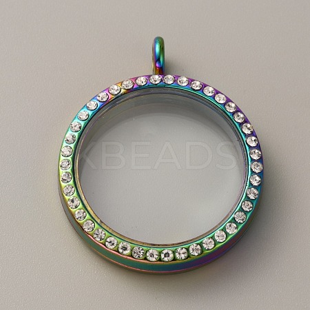 Alloy Crystal Rhinestone Locket Pendants FIND-WH0061-78M-1