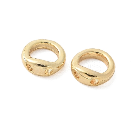 Brass Ring Charm Connectors KK-U056-55G-1