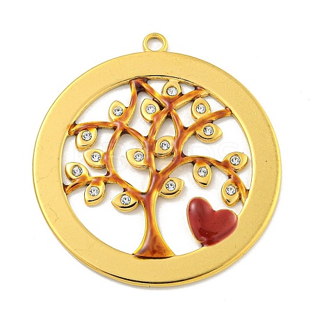 Ion Plating(IP) 304 Stainless Steel Rhinestone Pendants STAS-U007-03C-G-1