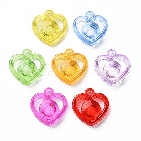 Transparent Acrylic Pendants X-MACR-N013-024-1