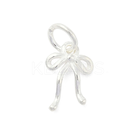 925 Sterling Silver Bowknot Charms with Jump Rings STER-M021-01S-02-1
