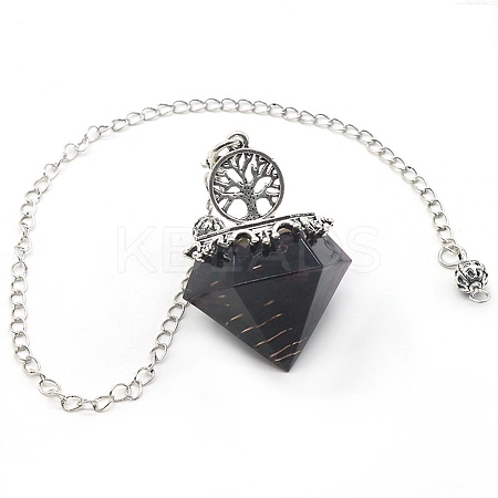 Natural Garnet Chip & Resin Dowsing Pendulum Big Pendants PW-WG72597-05-1