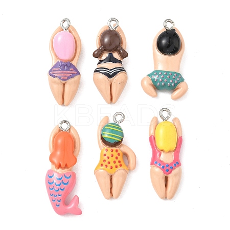 Opaque Resin Pendants RESI-G114-01-1