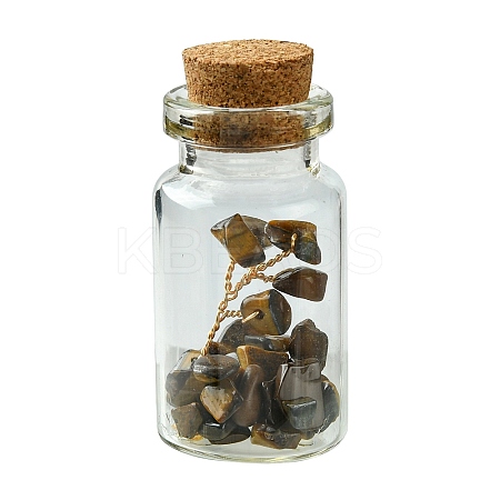 Transparent Glass Wishing Bottle Decoration AJEW-JD00011-06S-1