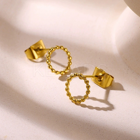 304 Stainless Steel Stud Earrings for Women LS-EJEW-Z092-01G-03-1