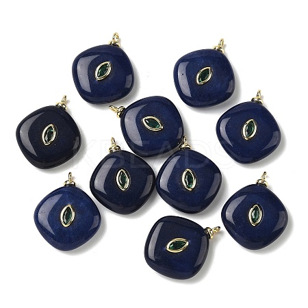 Dyed Natural White Jade Pendants G-H328-06G-B15-1