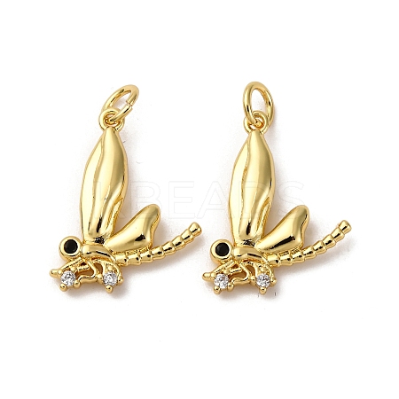 Brass Micro Pave Cubic Zirconia Pendants KK-P308-39G-1