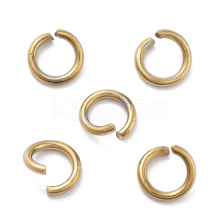Ion Plating(IP) 304 Stainless Steel Open Jump Rings STAS-M081-01G-08-1