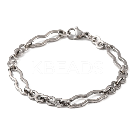 Tarnish Resistant 201 Stainless Steel Link Chain Bracelets BJEW-B078-95P-1