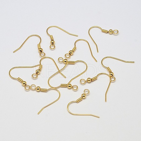 Brass Earring Hooks X-KK-L137-03G-NR-1
