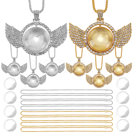 24Pcs Iron Chain Necklaces NJEW-GO00001-1