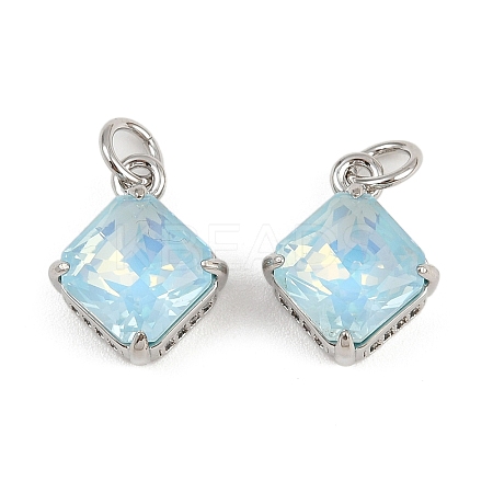 Brass Pave Cubic Zirconia Pendants KK-L240-07P-01-1