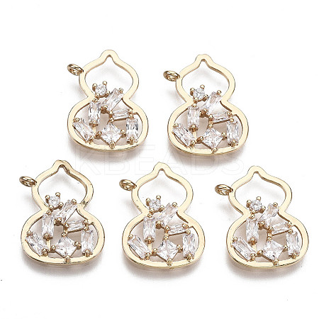 Brass Micro Pave Cubic Zirconia Pendants KK-R111-070-B01-1