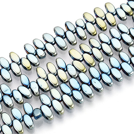 Electroplated Synthetic Non-magnetic Hematite Beads Strands G-T139-65F-1