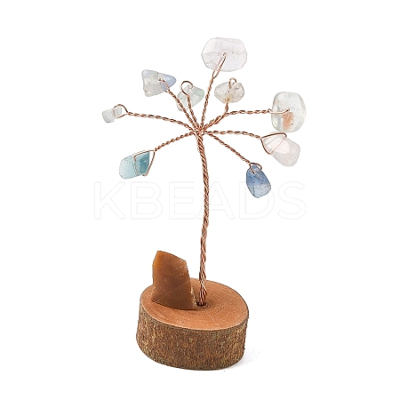 Natural Fluorite Chips Tree of Life Decorations DJEW-P022-02A-02-1