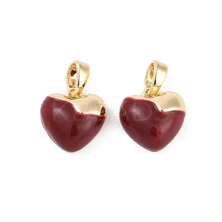 Brass Enamel Charms KK-U043-07G-1