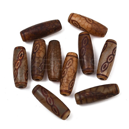 Tibetan Style dZi Beads TDZI-E004-65-02-1