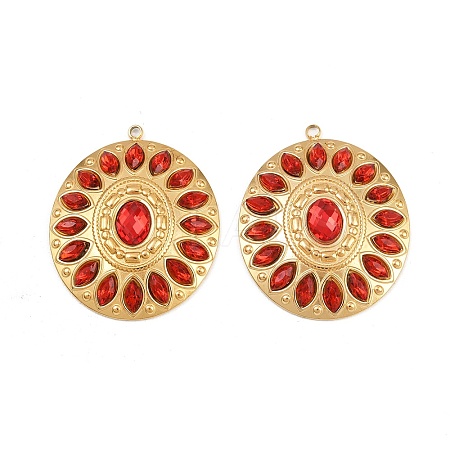 304 Stainless Steel Rhinestone Pendants STAS-I352-14G-01-1