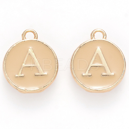 Golden Plated Alloy Enamel Charms X-ENAM-S118-06A-1