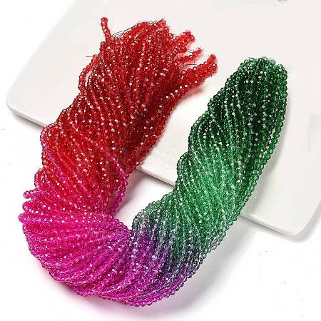 Transparent Painted Glass Beads Strands DGLA-A034-T3mm-A24-1