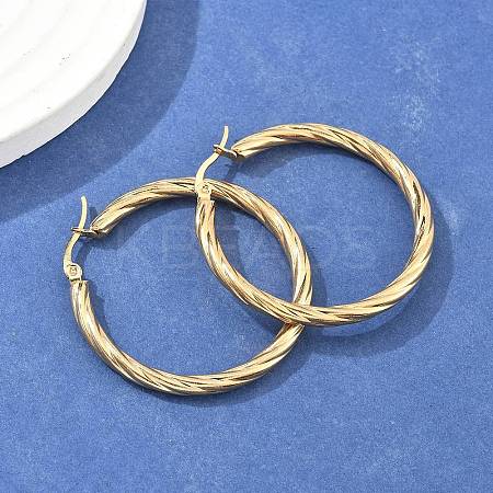 304 Stainless Steel Hoop Earrings LS-EJEW-H322-17G-1
