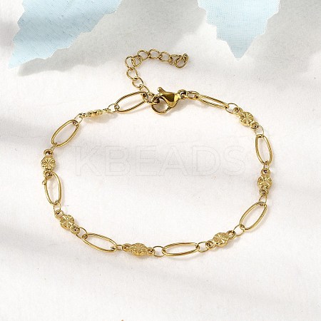 304 Stainless Steel Link Bracelets BJEW-A044-03A-G-1