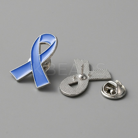 Awareness Ribbon Enamel Pin LS-JEWB-WH0029-29A-1