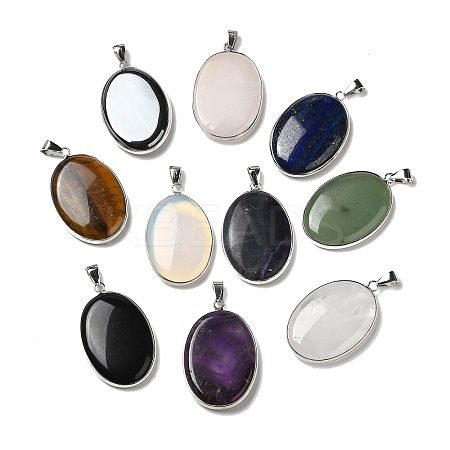 Natural & Synthetic Mixed Gemstone Pendants G-M415-01P-1