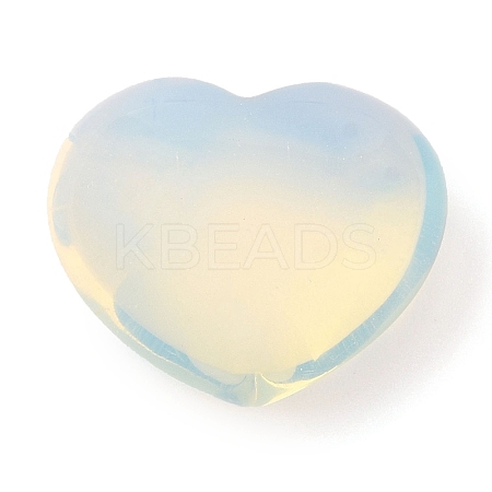 Opalite Love Heart Stone G-I367-03C-1