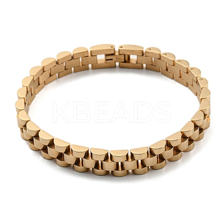 Ion Plating(IP) 304 Stainless Steel Thick Link Chain Bracelet BJEW-G649-10B-G-1