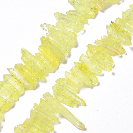 Natural Crackle Quartz Crystal Dyed Beads Strands G-I345-05C-1