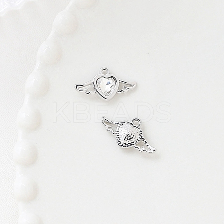 Platinum Alloy Rhinestone Pendants PW-WG43050-01-1