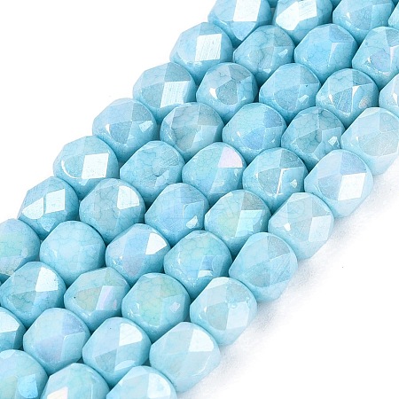 Anti-Tarnish Electroplate Glass Beads Strands GLAA-N057-6mm-09-1