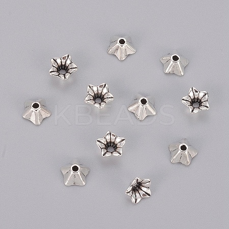 Tibetan Style Alloy Bead Caps LS-K08T9042-1
