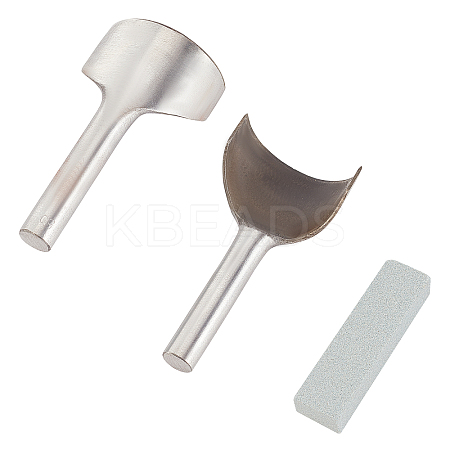 2 Pcs 2 Styles 45# Steel Leathercraft Tool TOOL-GA0001-30P-1