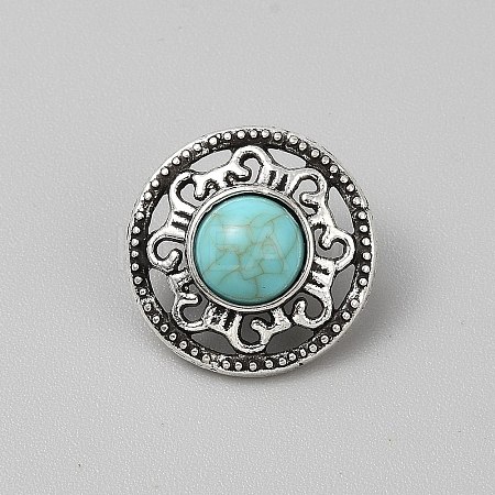 Flat Round Alloy Buttons BUTT-TAC0006-02D-1