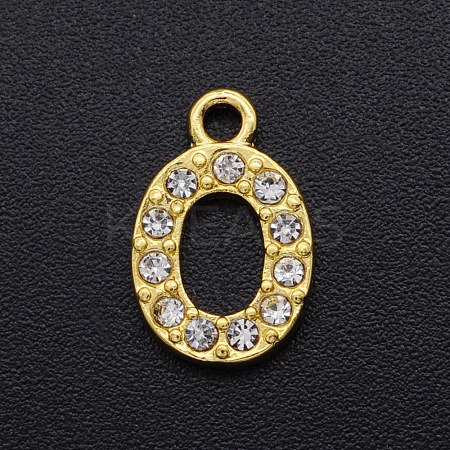 Alloy Rhinestone Charms PALLOY-S098-DA021-O-1