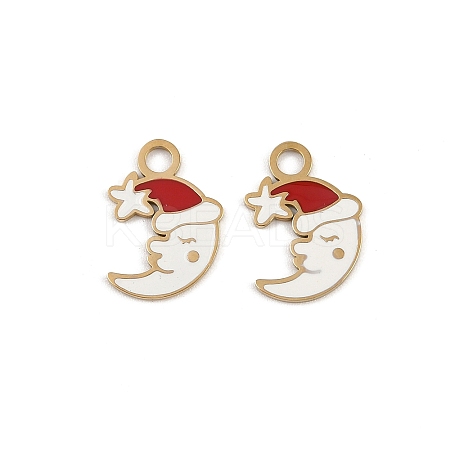 304 Stainless Steel Enamel Pendants STAS-G357-01G-05-1
