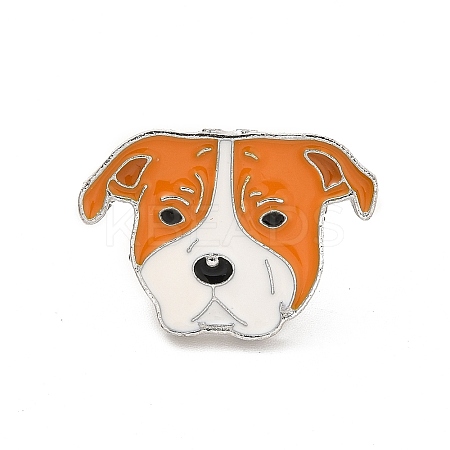 Dog Enamel Pin with Brass Butterfly Clutches LS-JEWB-A006-06D-1