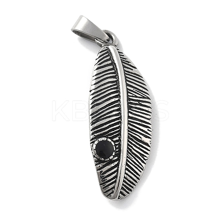 Retro 304 Stainless Steel Enamel Pendants STAS-Z098-28AS-1